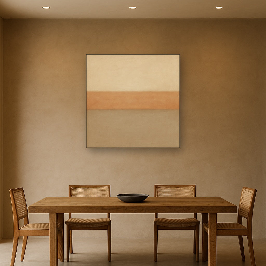 Aged Plaster & Sand Horizon No. 2 - Modern Fine Art Oil Painting - View 4