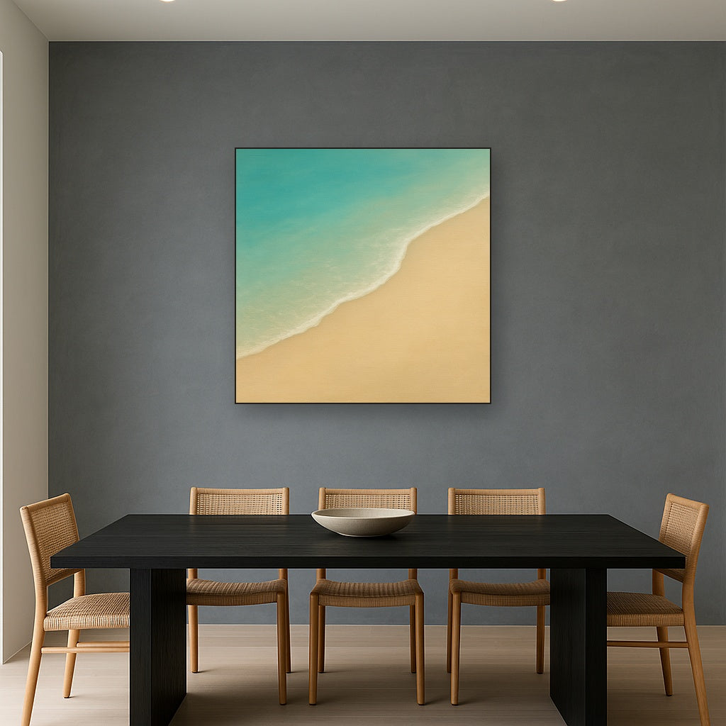 Calm Tide Line & Sand Drift No. 2 - Modern Fine Art Oil Painting - View 4