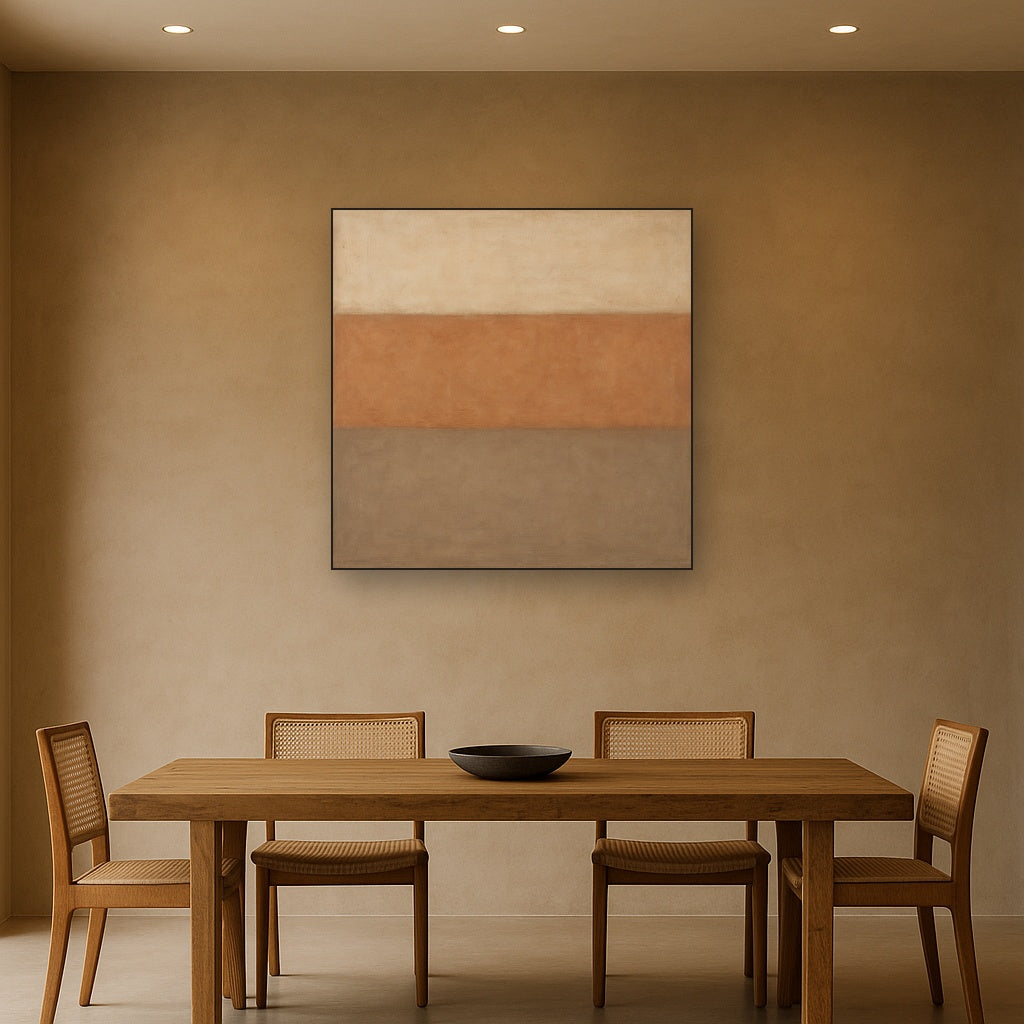 Aged Plaster & Sand Horizon No. 2 - Modern Fine Art Oil Painting - View 4