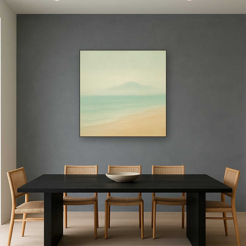 Misty Fjord & Low Clouds No. 7 - Modern Fine Art Oil Painting - View 4