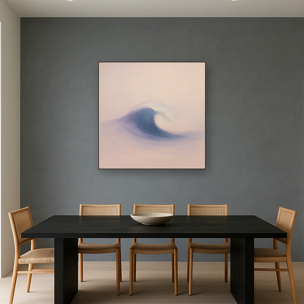 Single Wave Crest in Morning Light No. 4 - Modern Fine Art Oil Painting - View 4