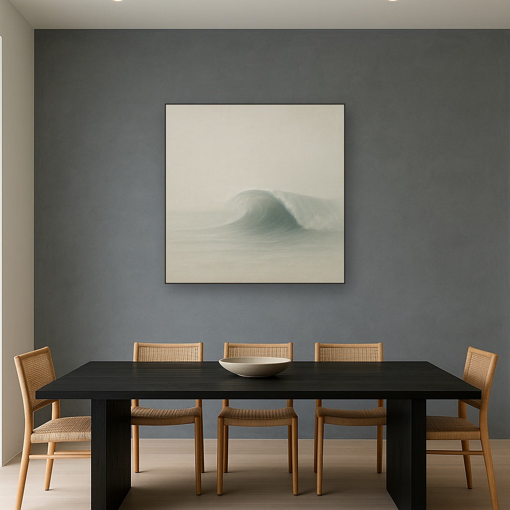 Single Wave Crest in Morning Light No. 4 - Modern Fine Art Oil Painting - View 4