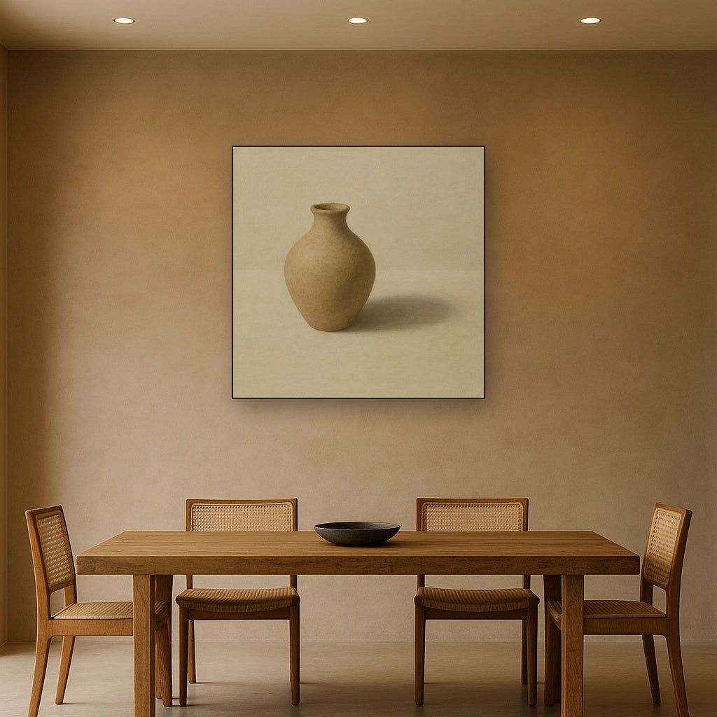Organic Clay Vessel & Solitary Shadow No. 9 Oil Painting - View 4