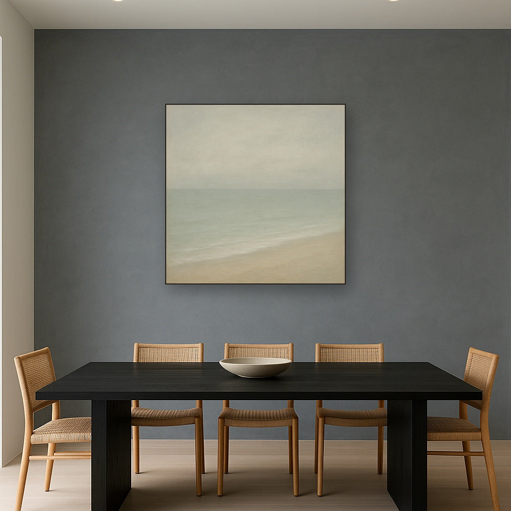 Monochrome Ocean Silence No. 5 - Modern Fine Art Oil Painting - View 4