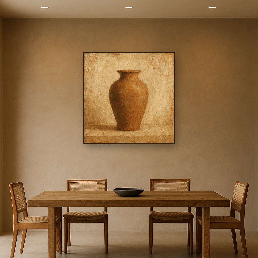Weathered Clay Vessel Study Oil Painting - View 4