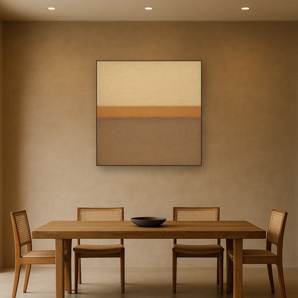 Aged Plaster & Sand Horizon No. 2 - Modern Fine Art Oil Painting - View 4