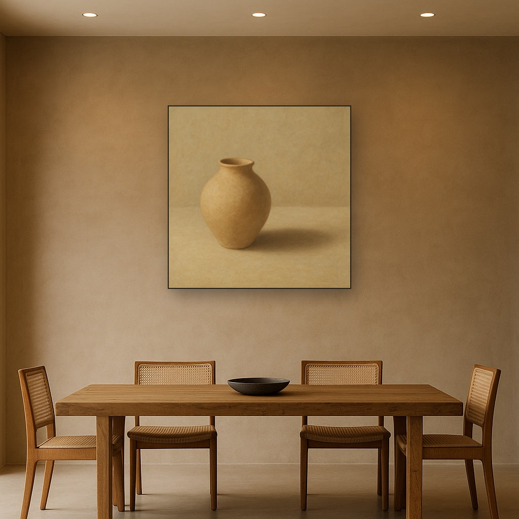 Organic Clay Vessel & Solitary Shadow No. 25 Oil Painting - View 4