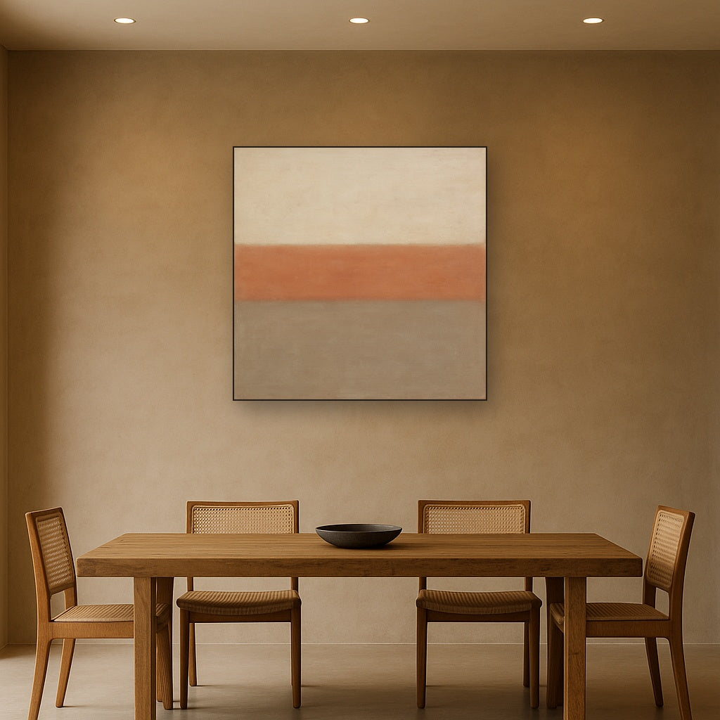 Aged Plaster & Sand Horizon No. 2 - Modern Fine Art Oil Painting - View 4