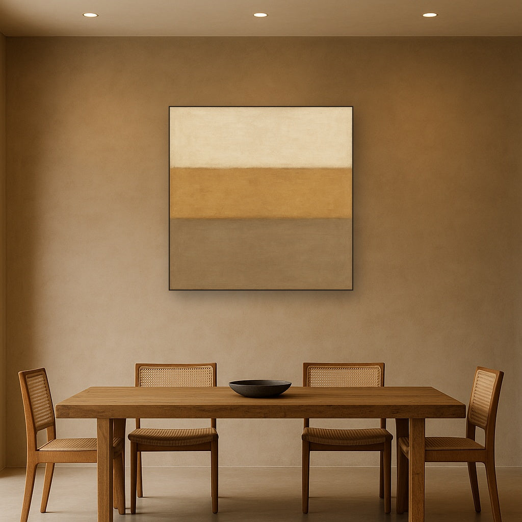 Aged Plaster & Sand Horizon No. 2 - Modern Fine Art Oil Painting - View 4
