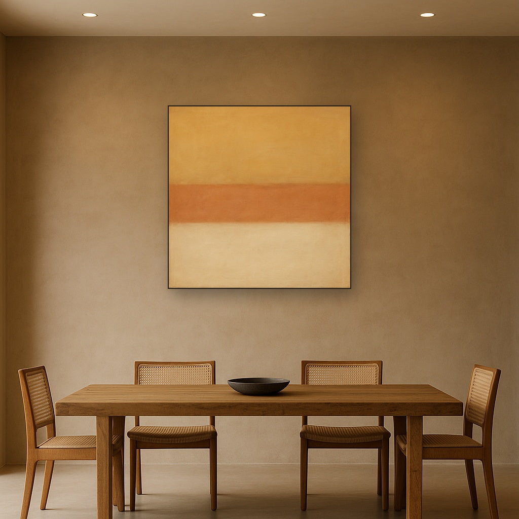 Aged Plaster & Sand Horizon No. 2 - Modern Fine Art Oil Painting - View 4