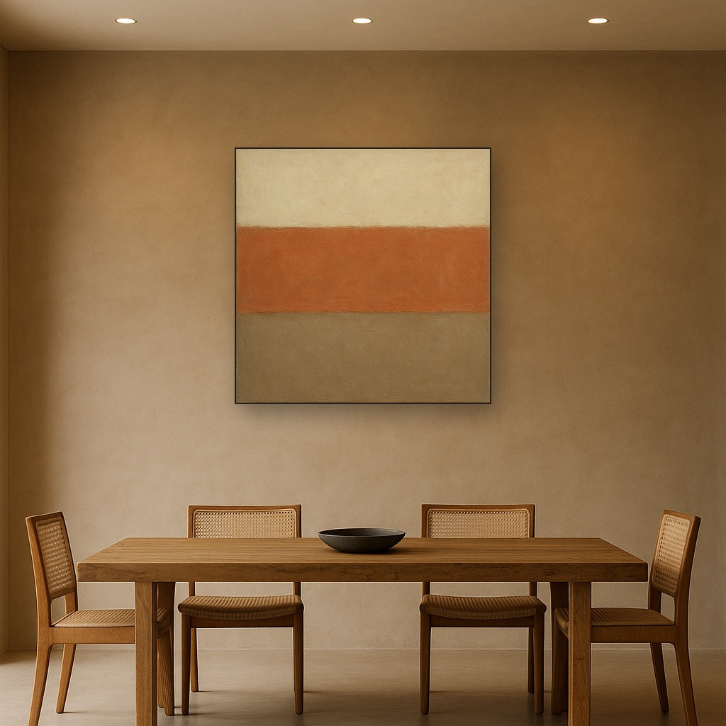 Aged Plaster & Sand Horizon No. 2 - Modern Fine Art Oil Painting - View 4