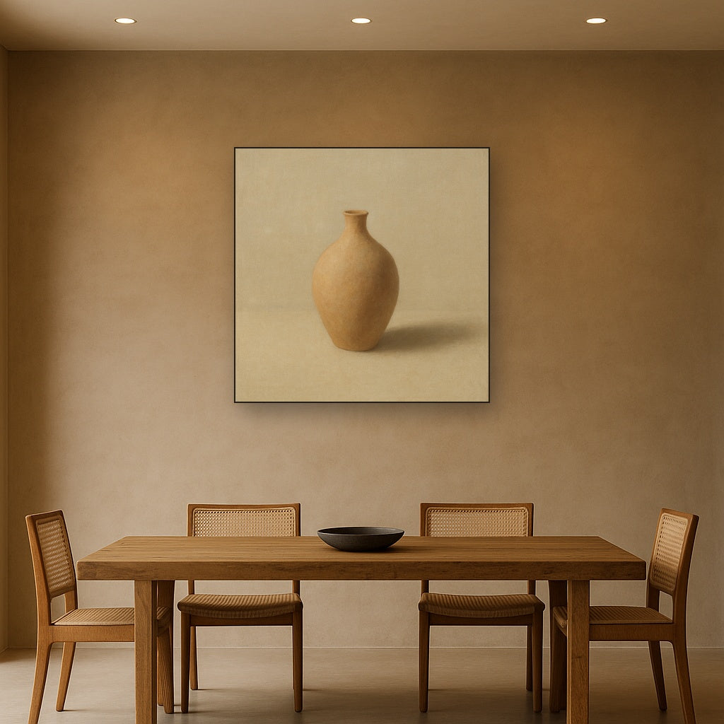 Organic Clay Vessel & Solitary Shadow No. 4 Oil Painting - View 4