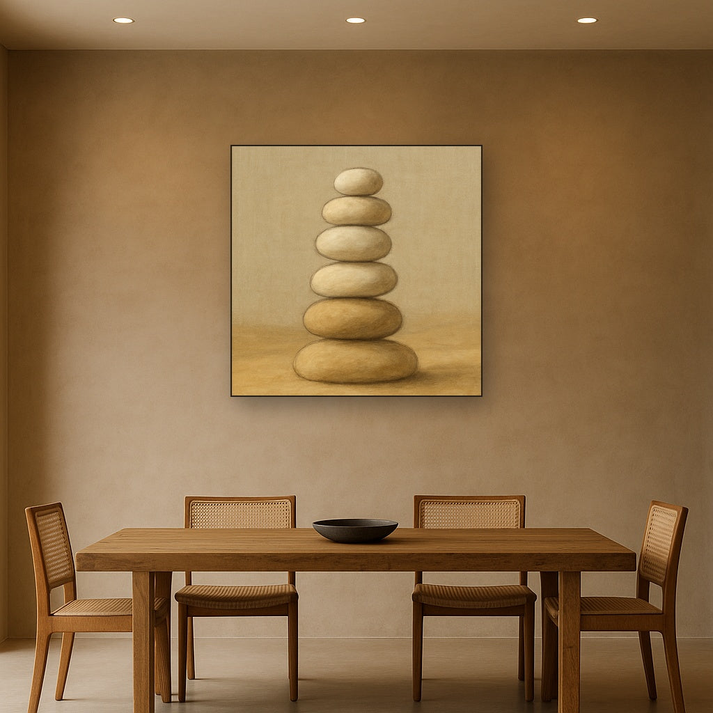 Organic Pebble Contours No. 3 - Modern Fine Art Oil Painting - View 4