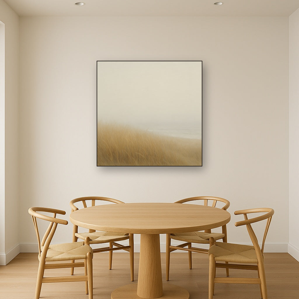 Silent Dune Grass in November Sea Fog No. 3 Oil Painting - View 4