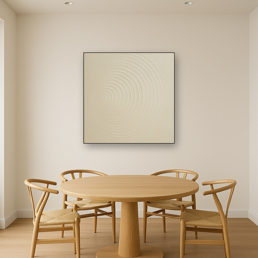 Radial Sunburst Plaster Ridge No. 5 - Modern Fine Art Oil Painting - View 4