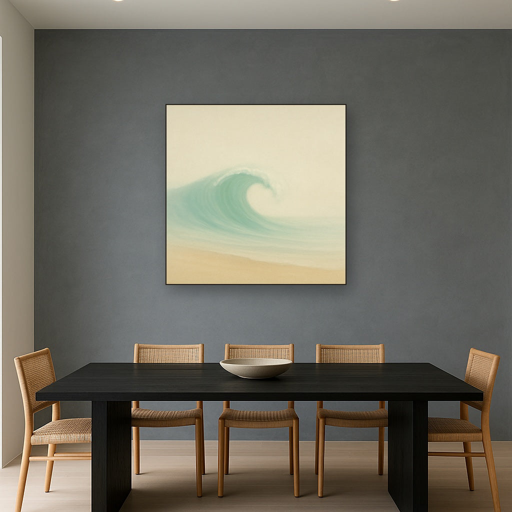 Single Wave Crest in Morning Light No. 4 - Modern Fine Art Oil Painting - View 4