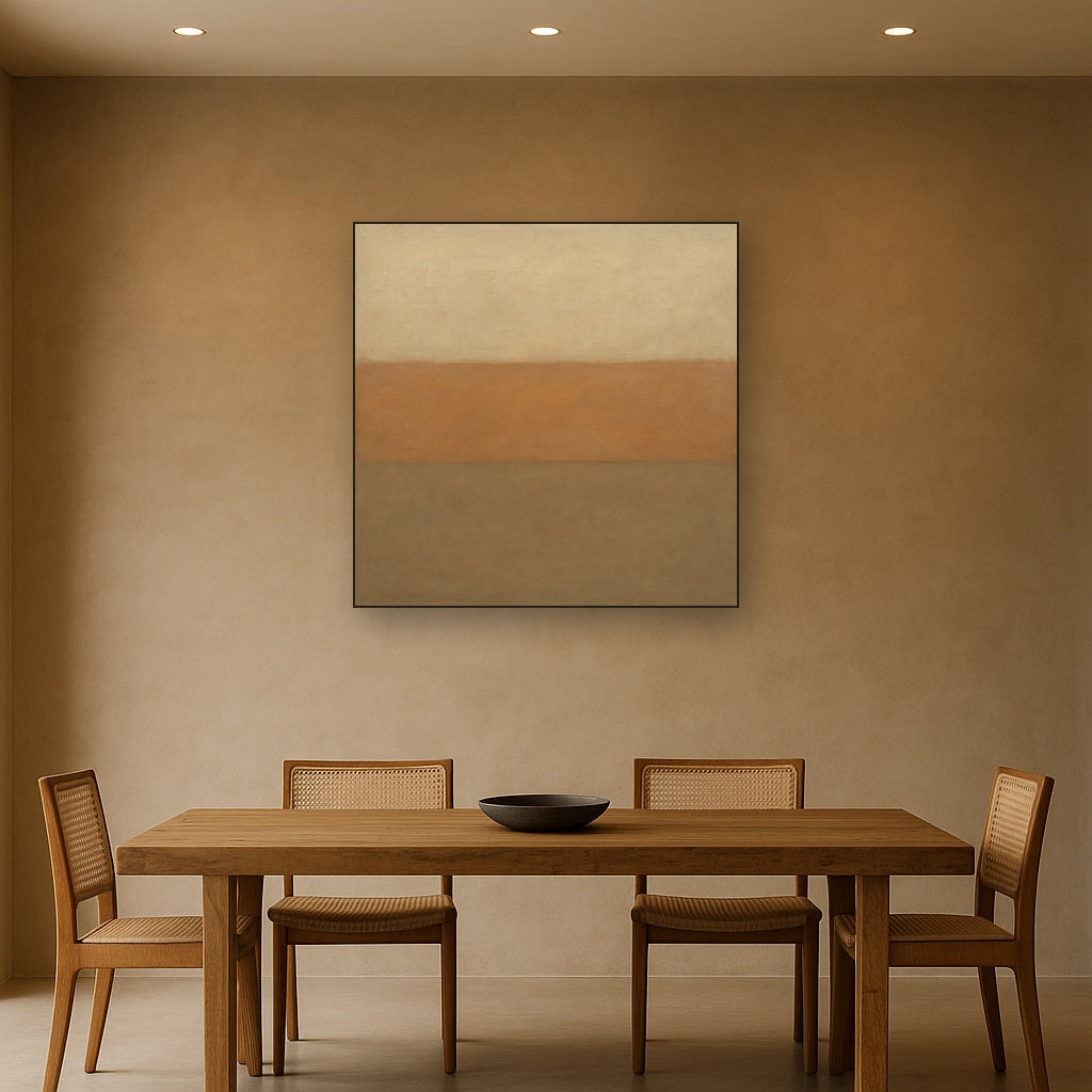 Aged Plaster & Sand Horizon No. 2 - Modern Fine Art Oil Painting - View 4