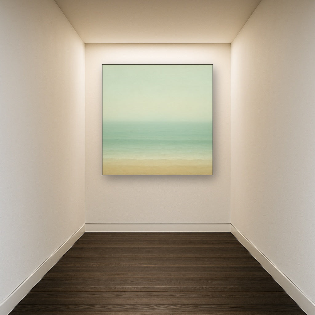 Ethereal Coastal Sea Mist No. 1 - Modern Fine Art Oil Painting - View 5