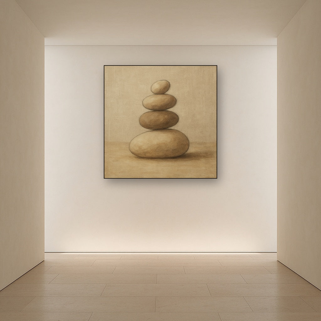 Organic Pebble Contours No. 3 - Modern Fine Art Oil Painting - View 5