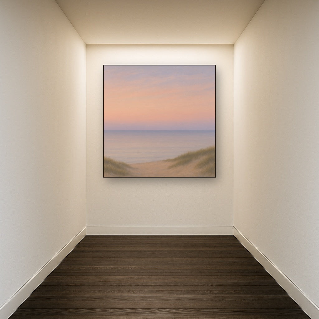 Pastel Dusk Horizon over Calm Atlantic Waters No. 14 Oil Painting - View 5