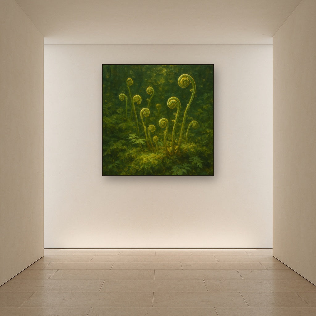 Forest Ferns & Mossy Woodland Herbarium No. 14 Fine Art Oil Painting - View 5