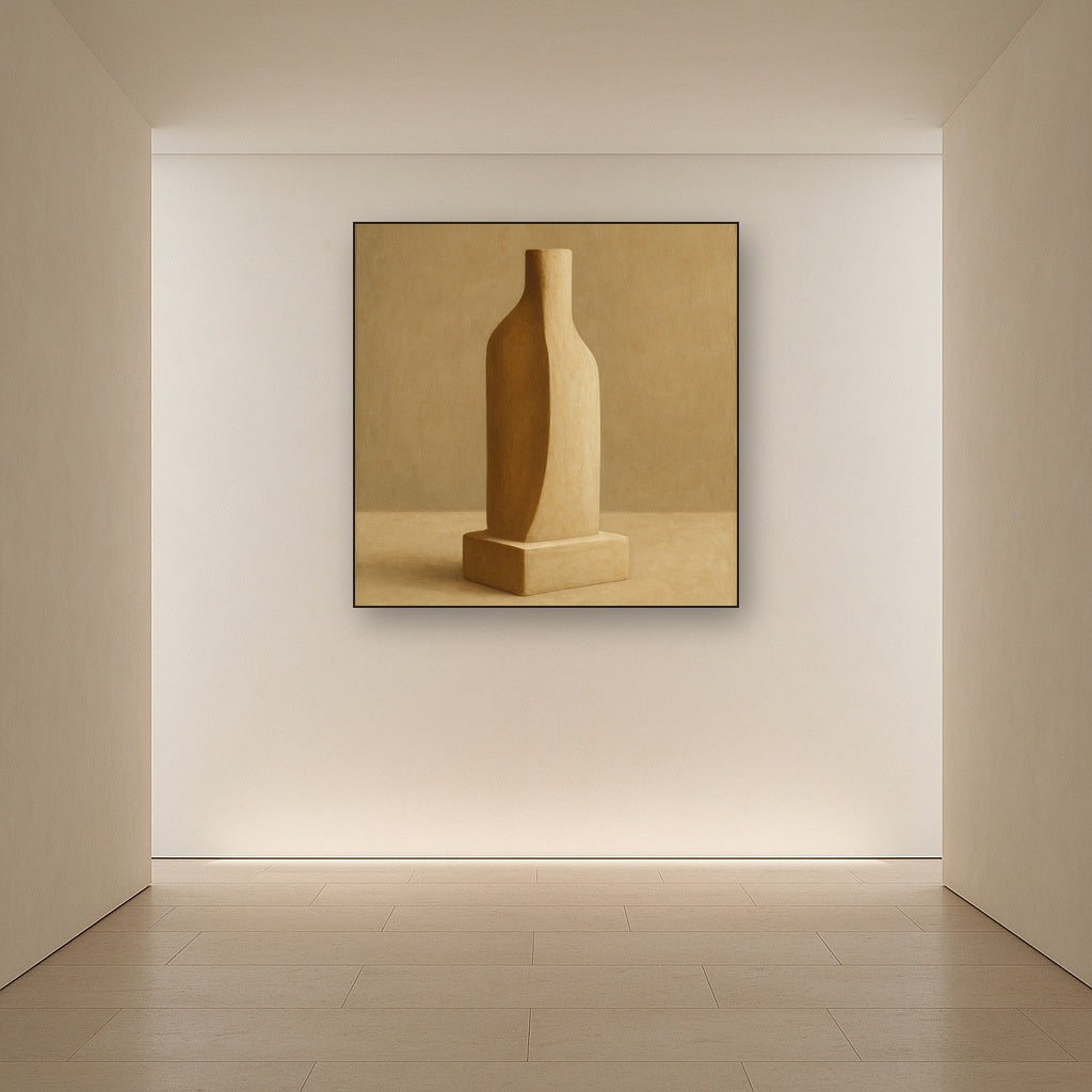 Sculpted Clay Monolith No. 7 - Modern Fine Art Oil Painting - View 5