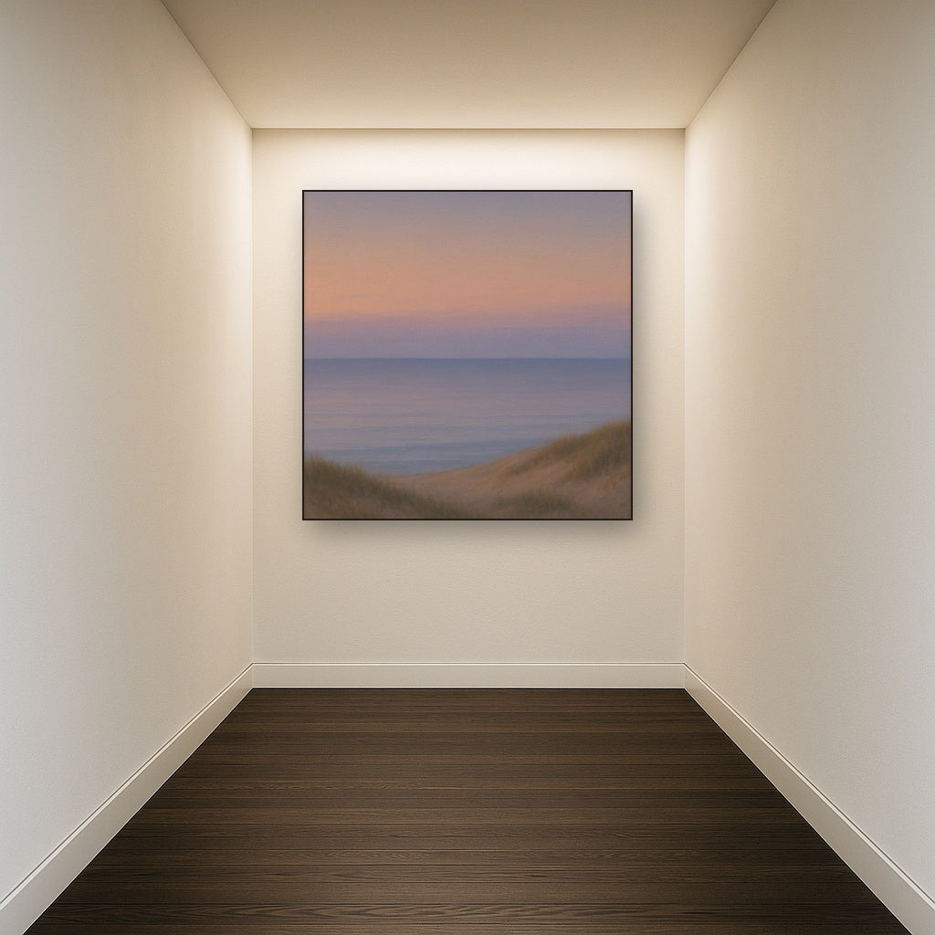 Pastel Dusk Horizon over Calm Atlantic Waters No. 5 Oil Painting - View 5