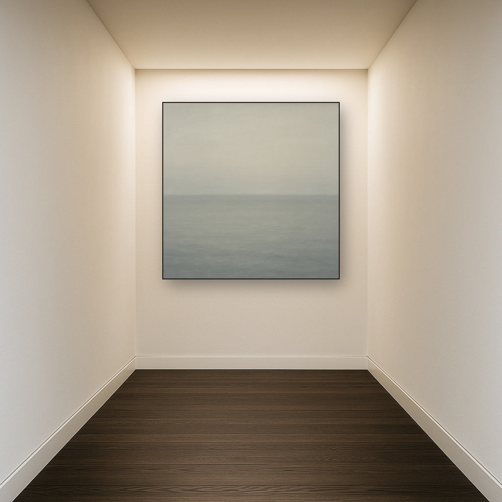 Ethereal Coastal Sea Mist No. 1 - Modern Fine Art Oil Painting - View 5