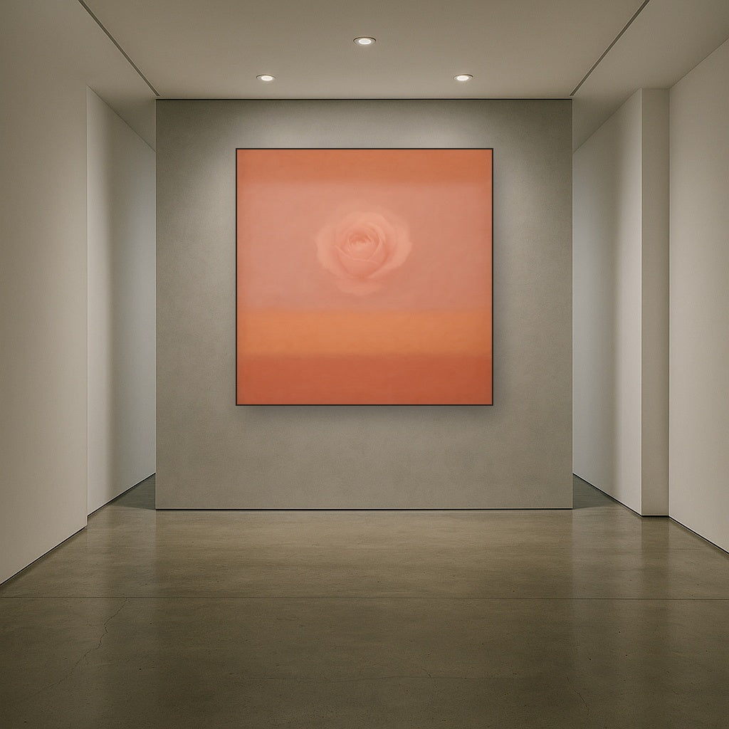 Blush Rose & Dusky Terracotta Ambient Glow No. 22 Oil Painting - View 5