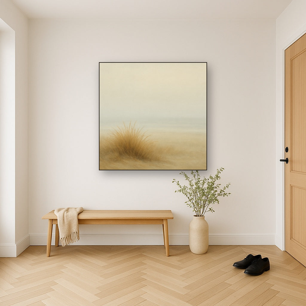 Silent Dune Grass in November Sea Fog No. 7 Oil Painting - View 5