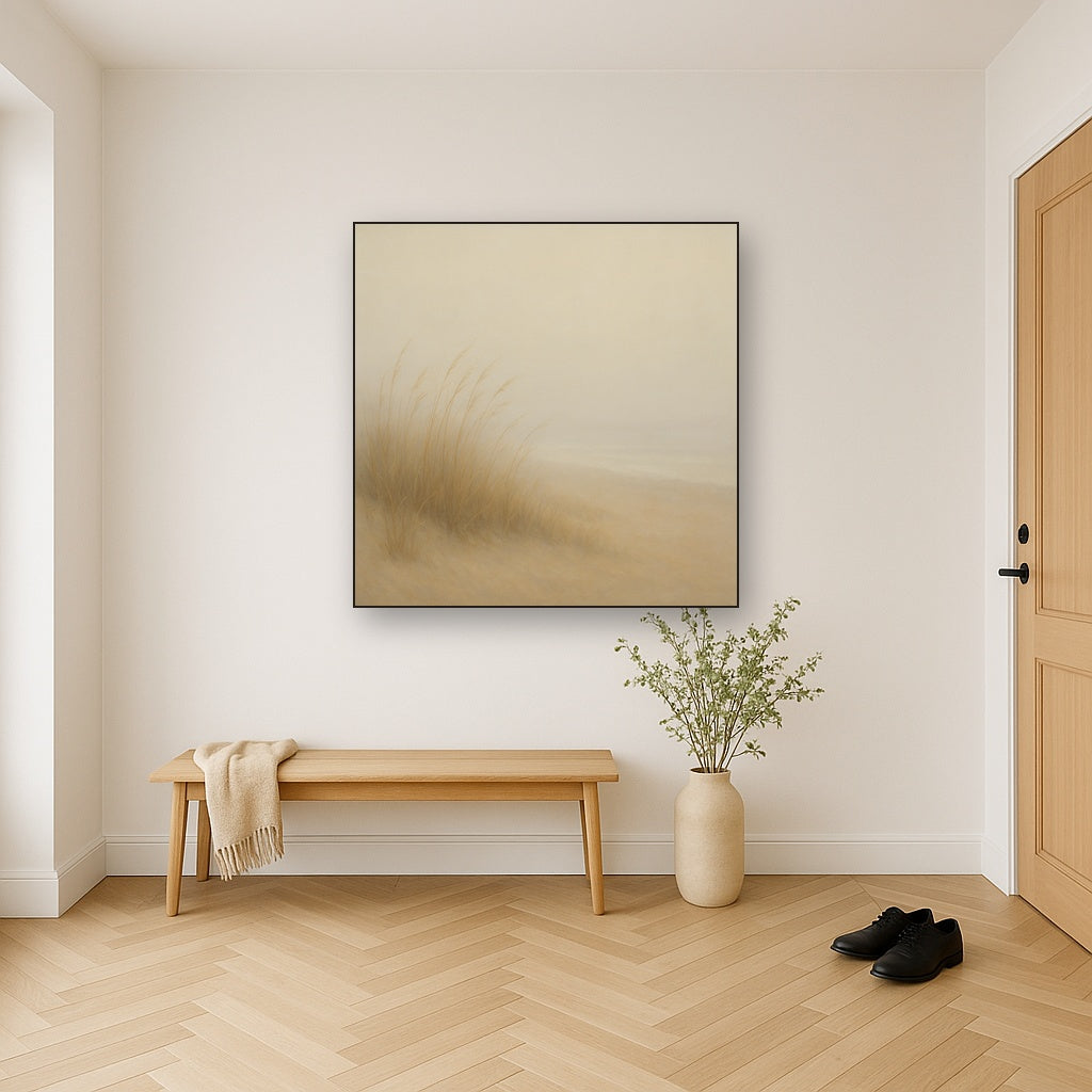 Silent Dune Grass in November Sea Fog No. 12 Oil Painting - View 5
