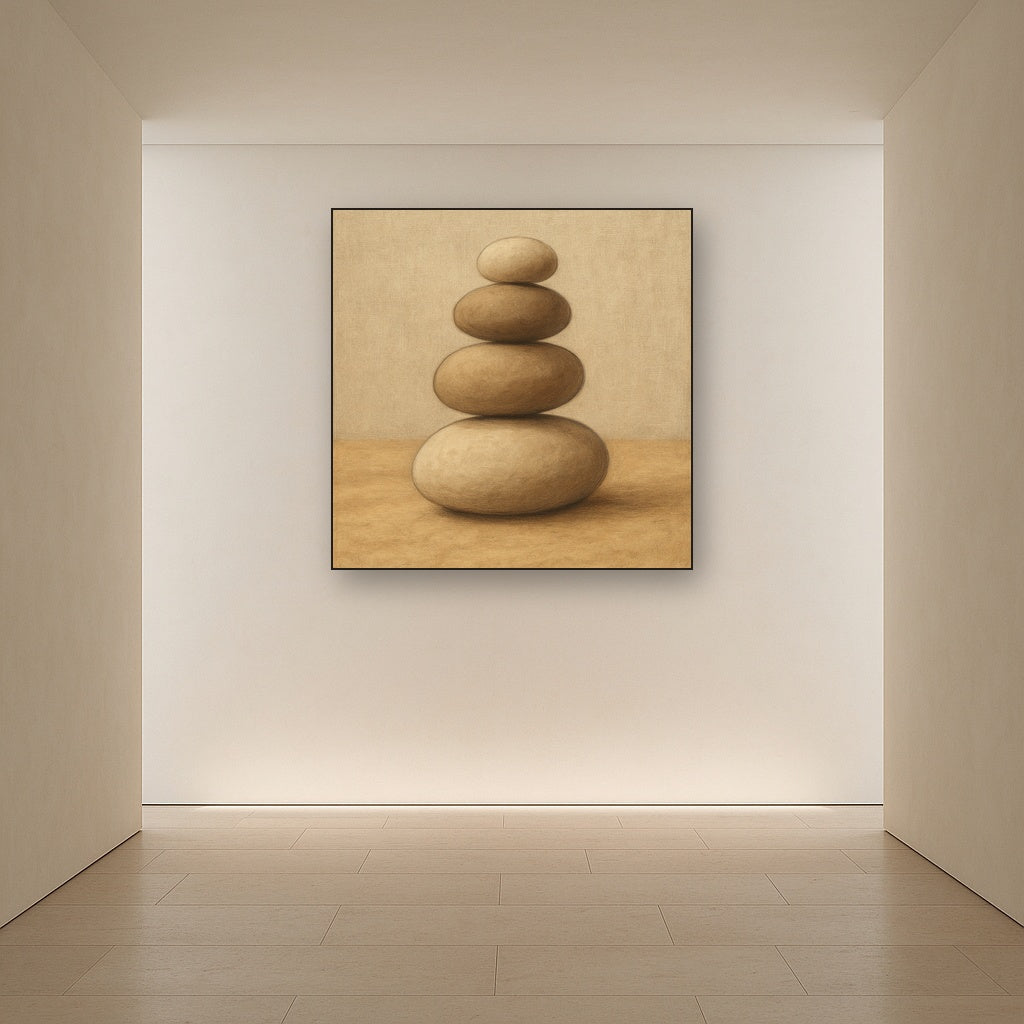 Organic Pebble Contours No. 3 - Modern Fine Art Oil Painting - View 5