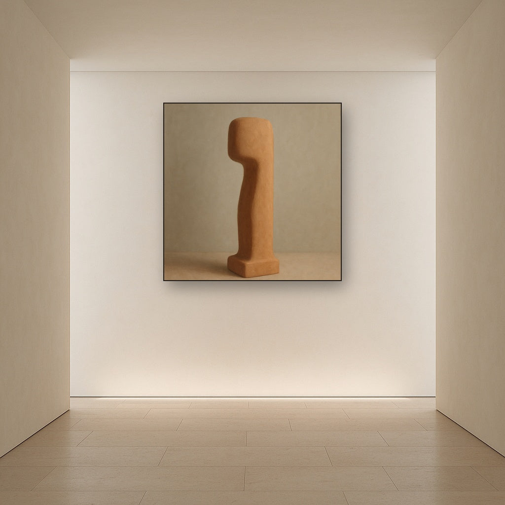 Sculpted Clay Monolith No. 7 - Modern Fine Art Oil Painting - View 5