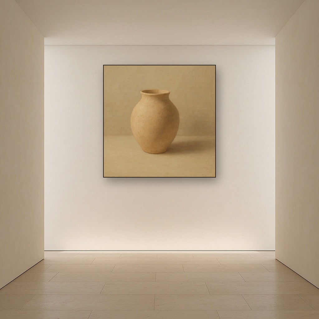 Organic Clay Vessel & Solitary Shadow No. 19 Oil Painting - View 5