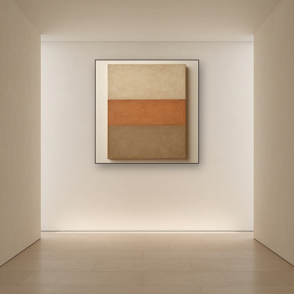 Aged Plaster & Sand Horizon No. 2 - Modern Fine Art Oil Painting - View 5