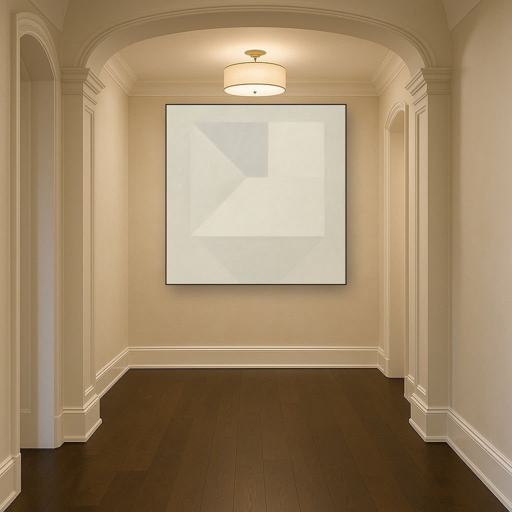 Architectural Stucco Geometry No. 3 - Modern Fine Art Oil Painting - View 5