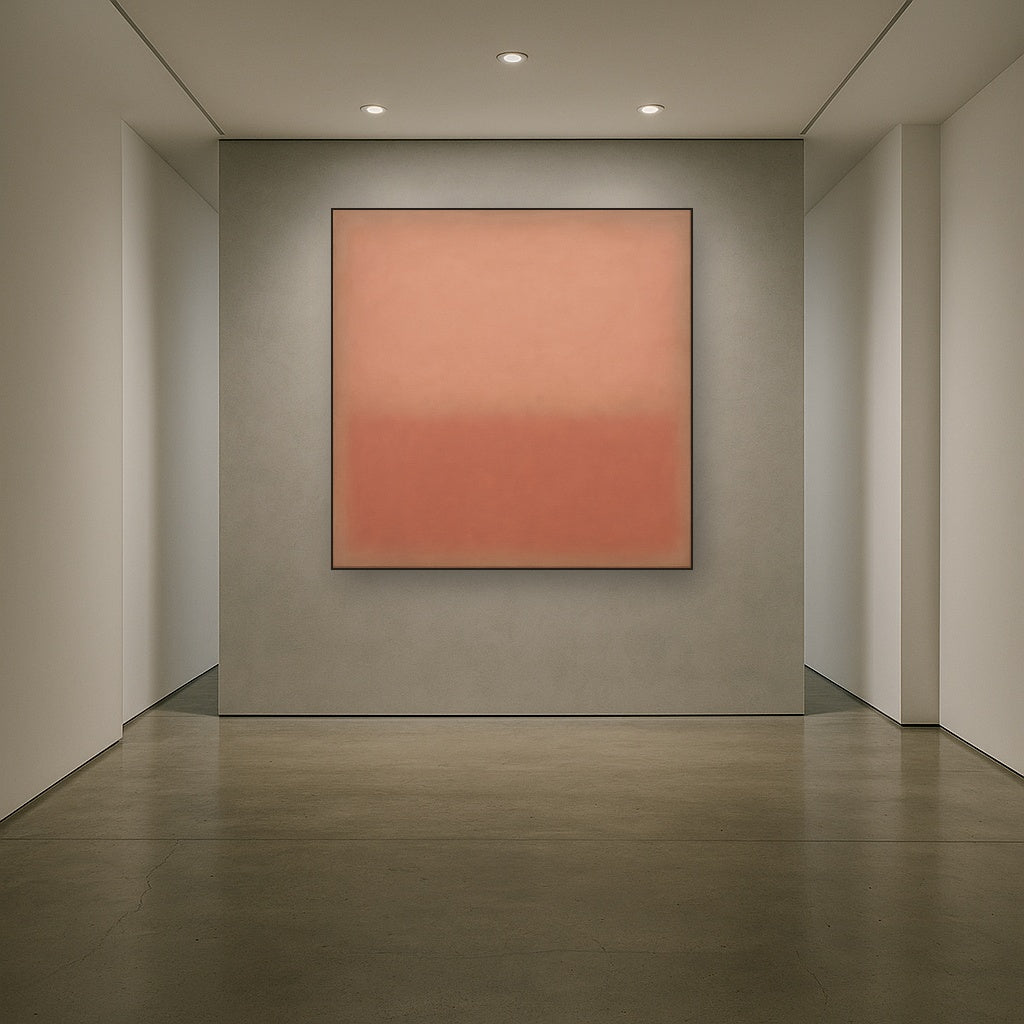 Blush Rose & Dusky Terracotta Ambient Glow No. 11 Oil Painting - View 5