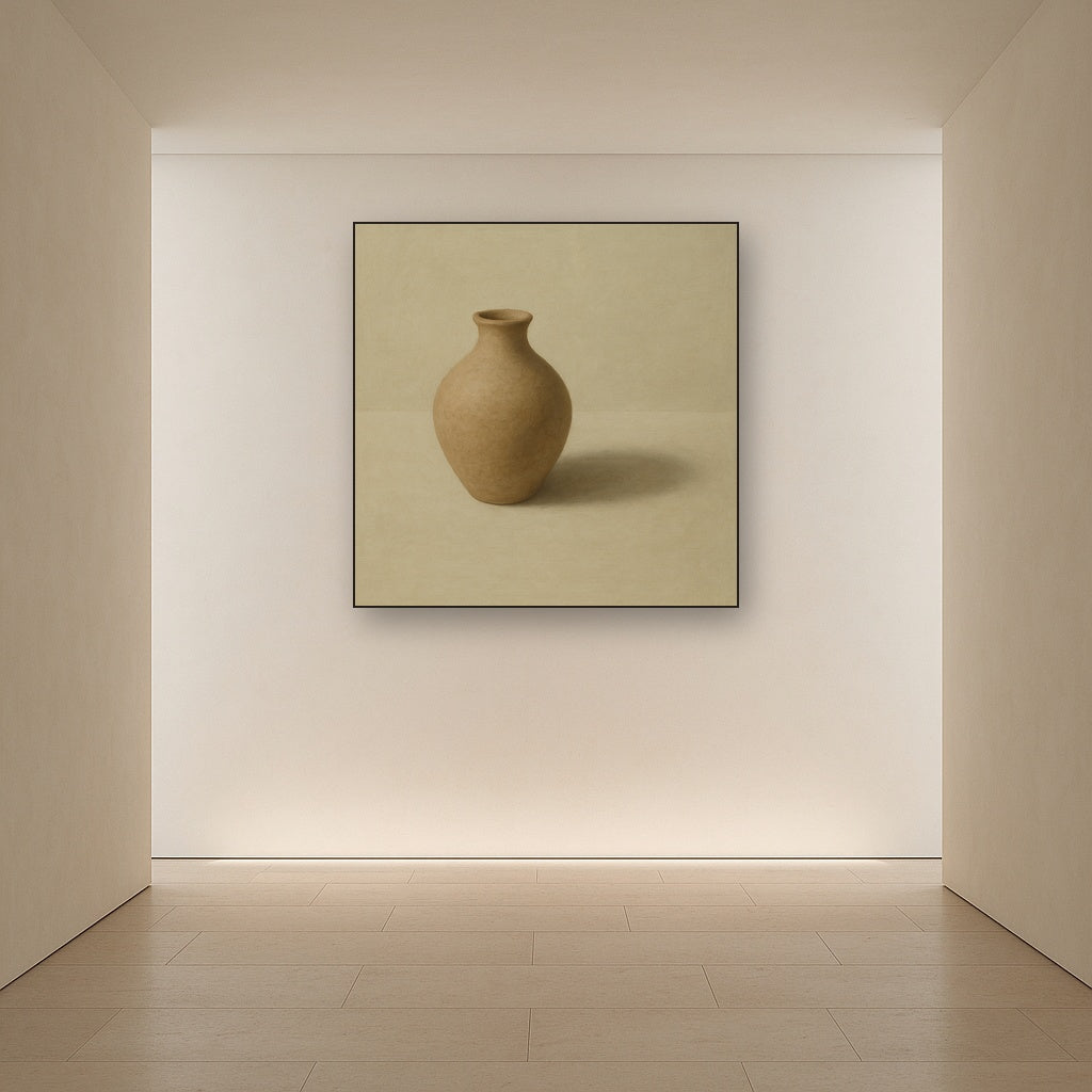 Organic Clay Vessel & Solitary Shadow No. 9 Oil Painting - View 5