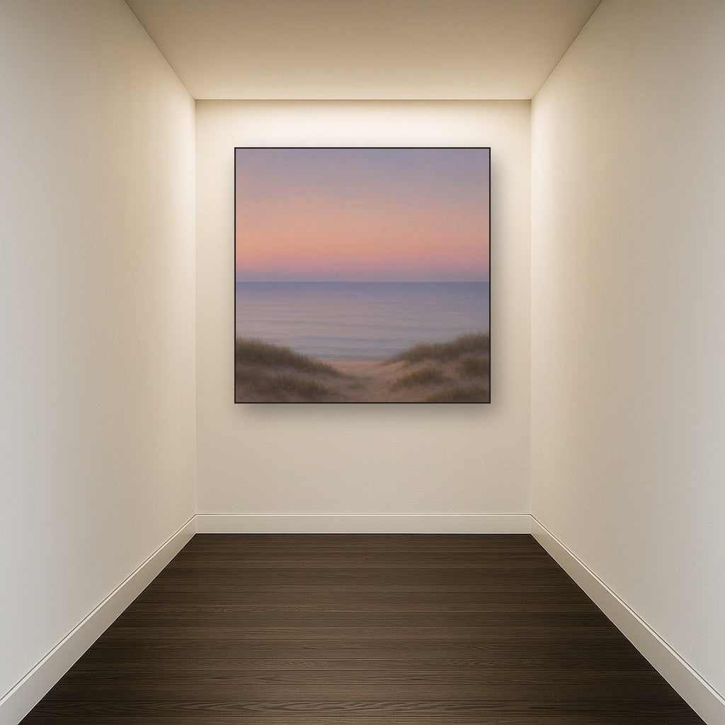 Pastel Dusk Horizon over Calm Atlantic Waters No. 9 Oil Painting - View 5