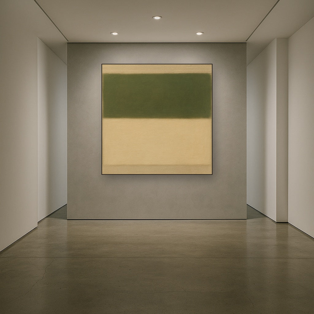 Sage Olive & Alabaster Balance No. 3 - Modern Fine Art Oil Painting - View 5