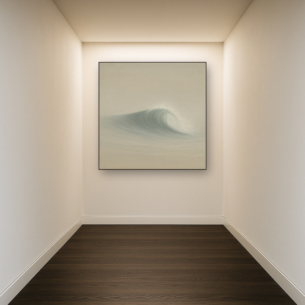 Single Wave Crest in Morning Light No. 4 - Modern Fine Art Oil Painting - View 5