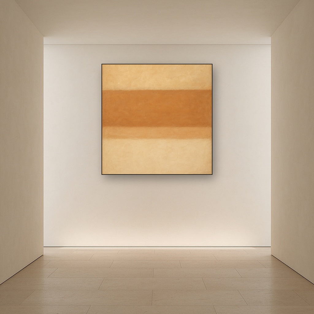 Aged Plaster & Sand Horizon No. 2 - Modern Fine Art Oil Painting - View 5