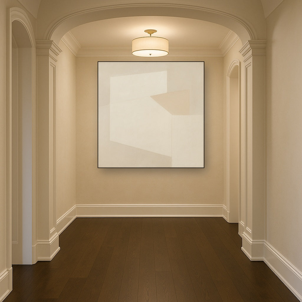 Architectural Stucco Geometry No. 3 - Modern Fine Art Oil Painting - View 5