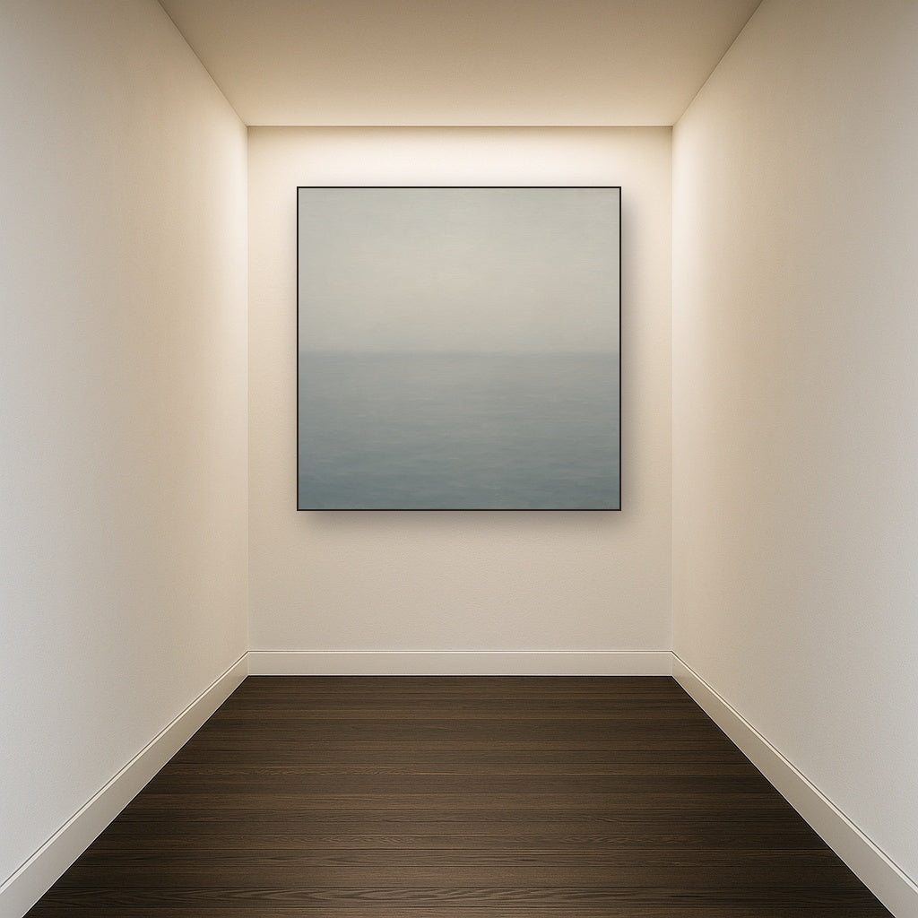 Ethereal Coastal Sea Mist No. 1 - Modern Fine Art Oil Painting - View 5