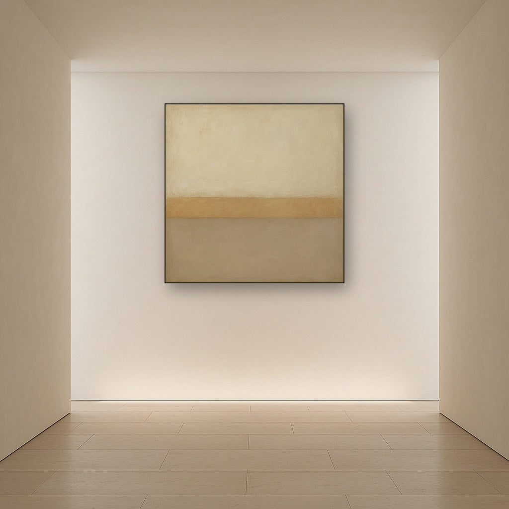 Aged Plaster & Sand Horizon No. 2 - Modern Fine Art Oil Painting - View 5