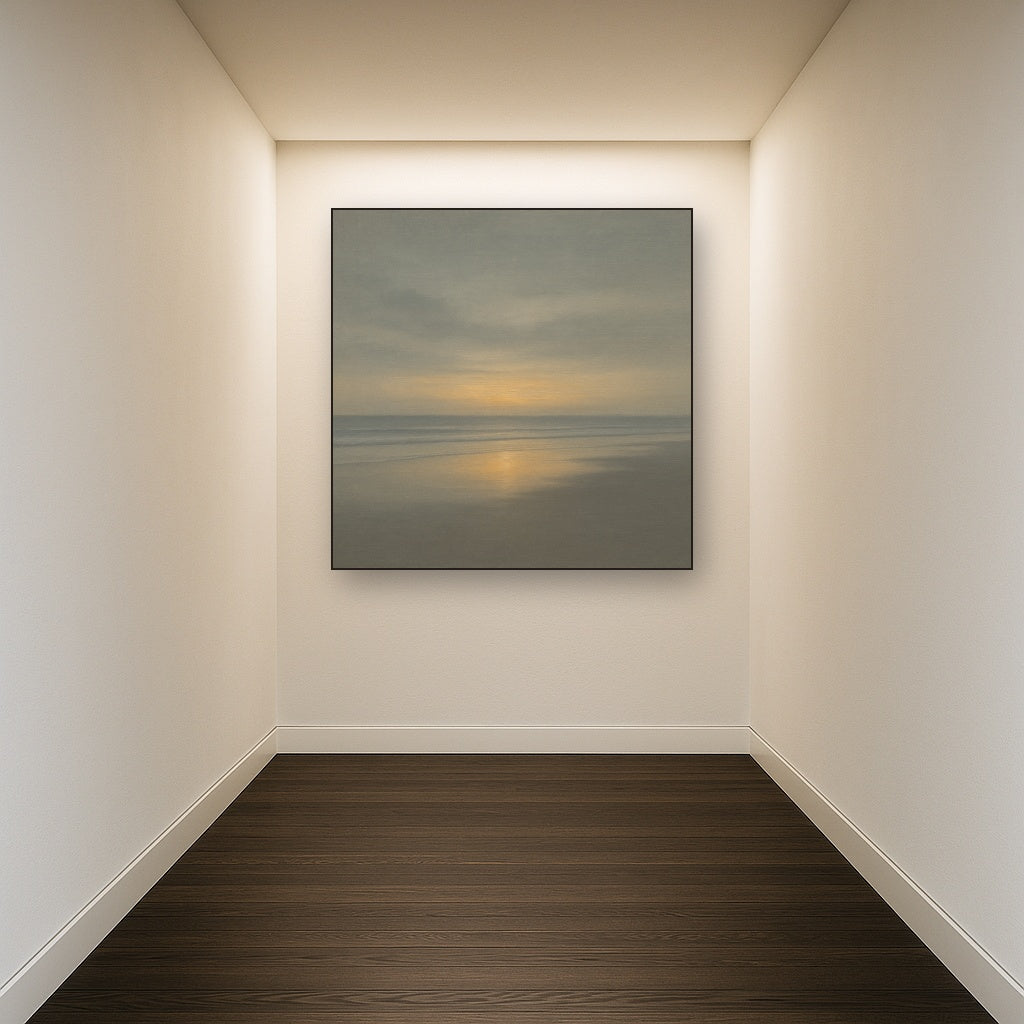 Golden Hour Surf Reflection No. 8 - Modern Fine Art Oil Painting - View 5