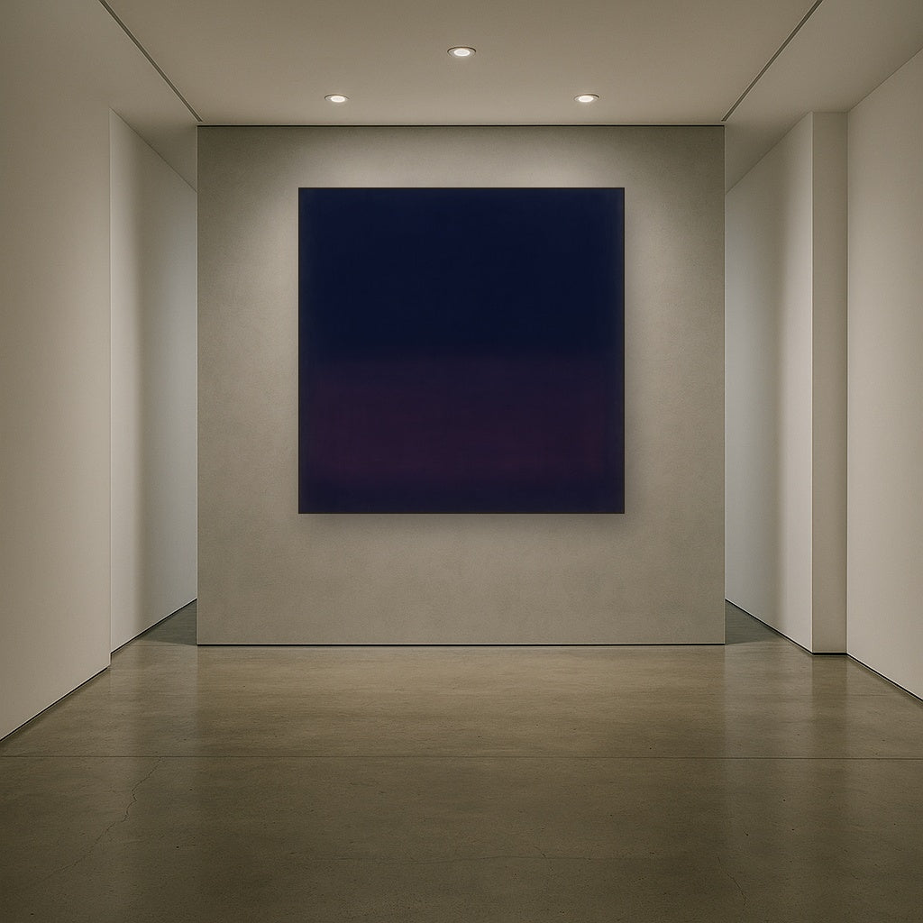 Deep Indigo & Midnight Plum Ambient Field No. 14 Oil Painting - View 5