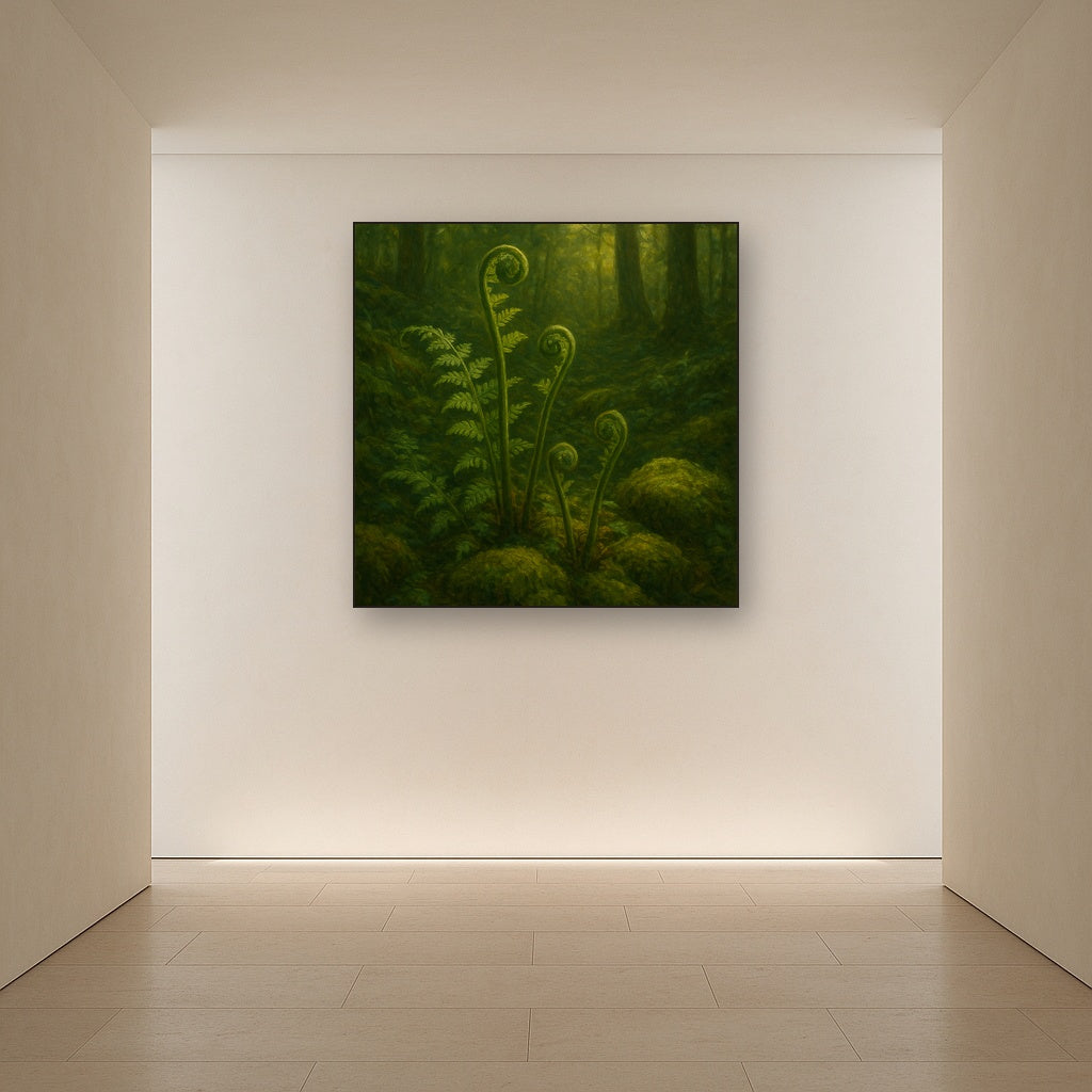 Forest Ferns & Mossy Woodland Herbarium No. 12 Fine Art Oil Painting - View 5
