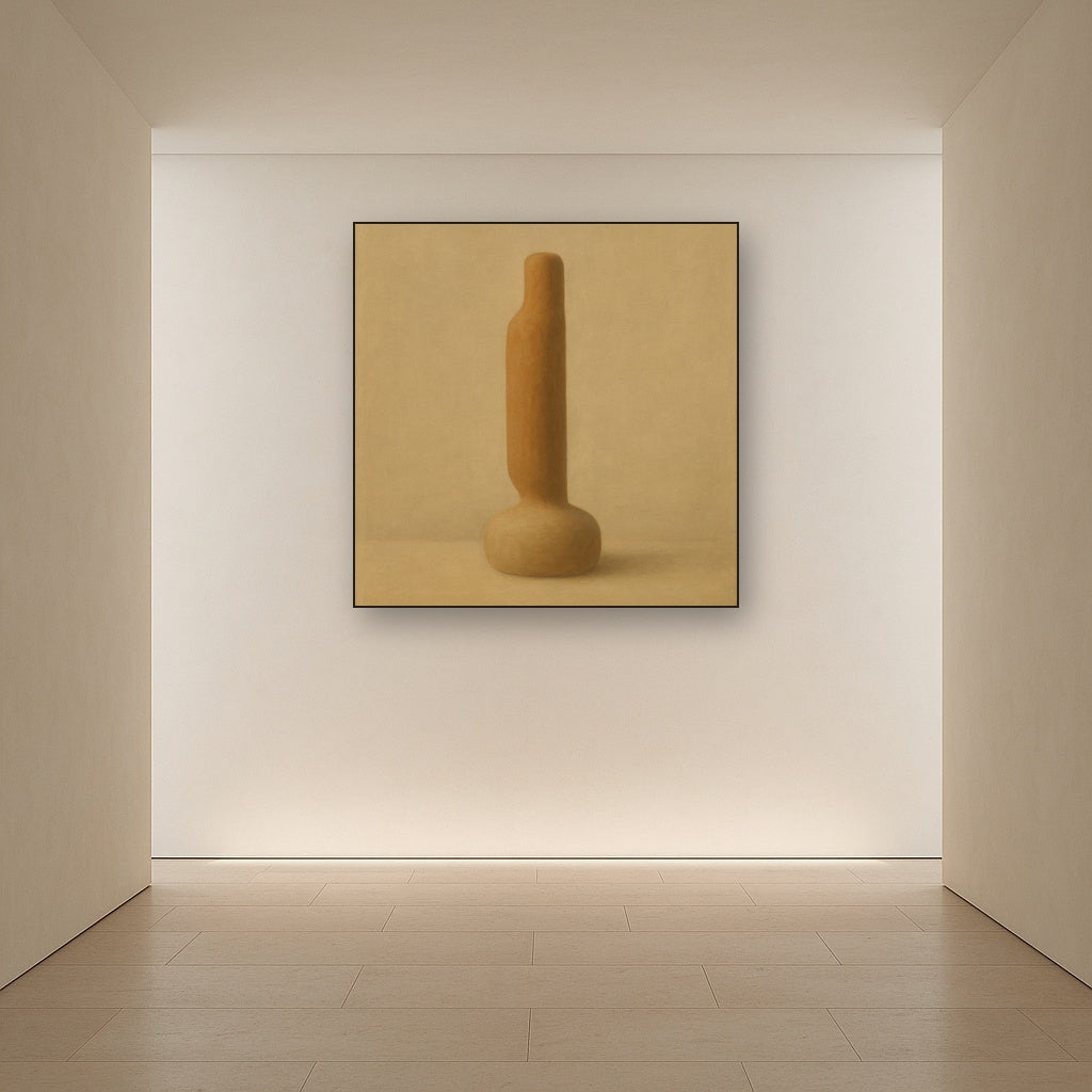 Sculpted Clay Monolith No. 7 - Modern Fine Art Oil Painting - View 5