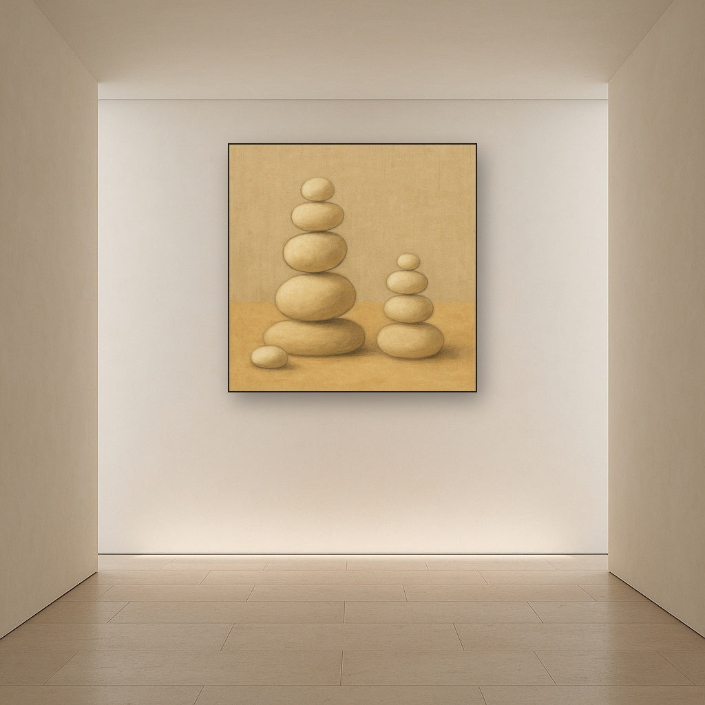 Organic Pebble Contours No. 3 - Modern Fine Art Oil Painting - View 5